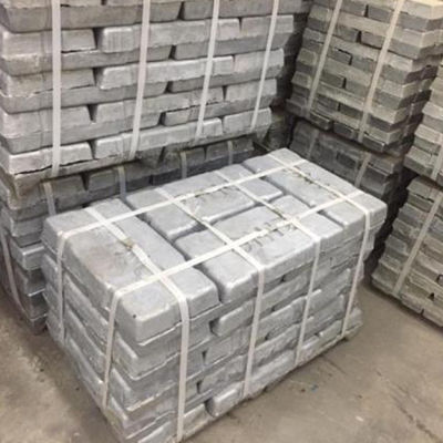 JIS AISI Zinc Ingot Clean السطح 99.995٪ 420 X 205 X 55 مم