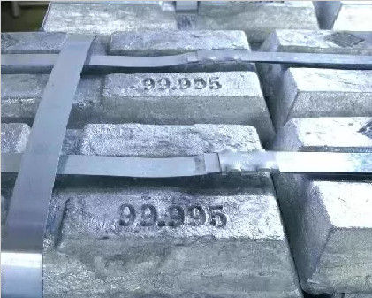 99.95٪ سبائك الزنك ذات السطح اللامع معدن أبيض