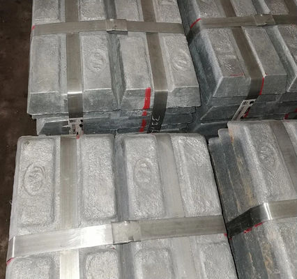 99.95٪ سبائك الزنك ذات السطح اللامع معدن أبيض
